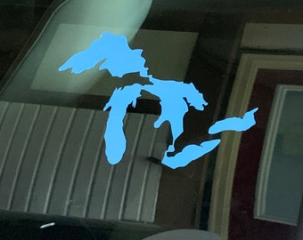 Michigan Great Lakes Decal, For Windows, Wood, laptops, etc.