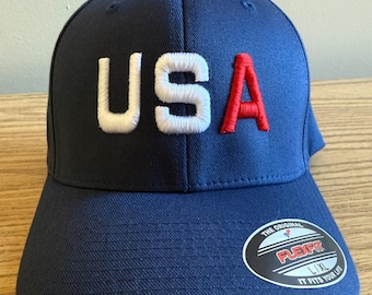 USA Hat Flexfit / America Hat / 3D USA Hat