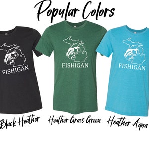 Fish Michigan Shirt/ Fishigan/ Fishing T- Shirt/ Michigan State Shirt ...