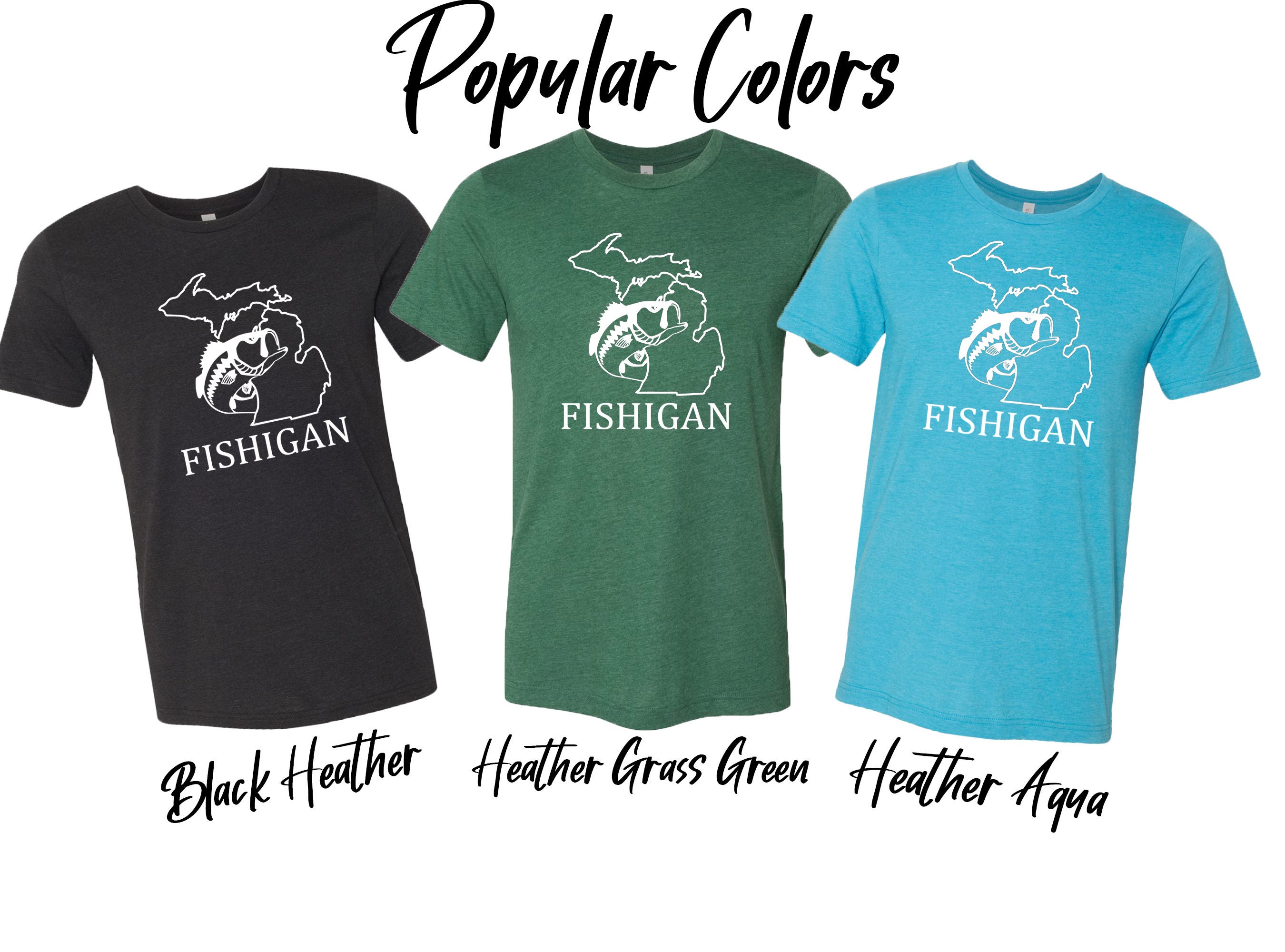 Fish Michigan Shirt/ Fishigan/ Fishing T- Shirt/ Michigan State Shirt ...