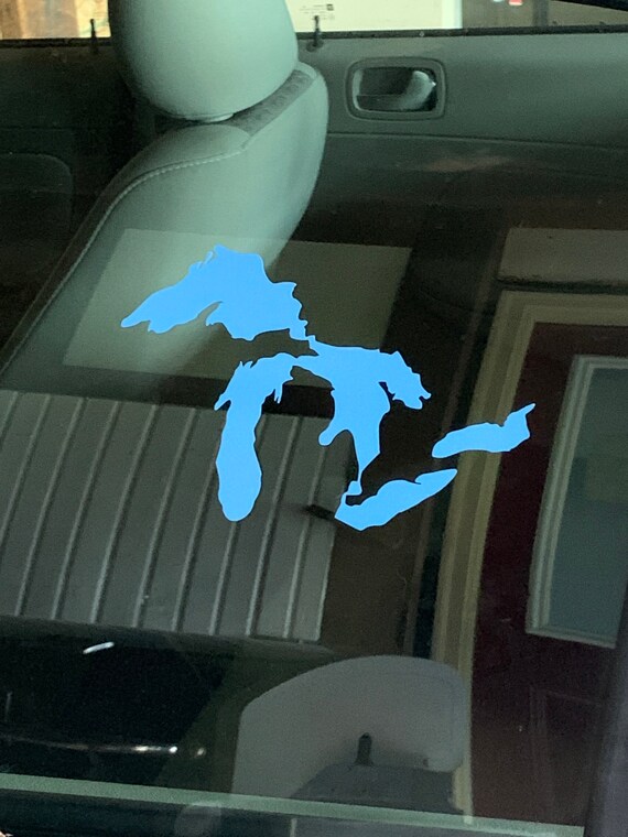 Michigan Great Lakes Decal, For Windows, Wood, laptops, etc.