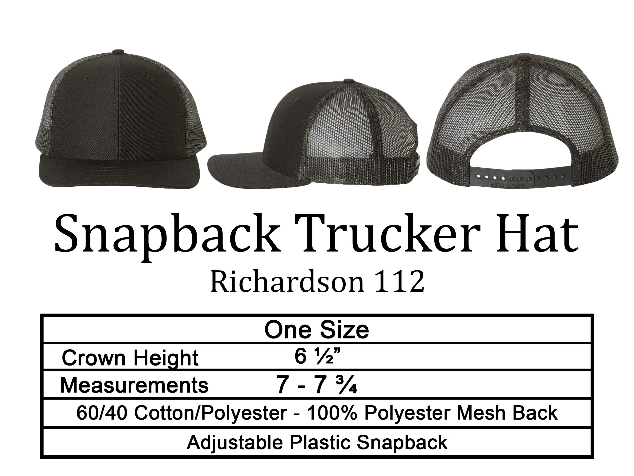 Richardson 112 Trucker Hat Richardson Flexfit Hat Size Chart