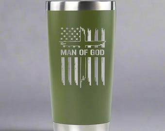 Man of God 20oz Stainless Steel Tumbler - Christian Tumbler