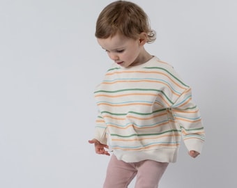 Sweatshirt | Organic Cotton | Multi Colour Stripe