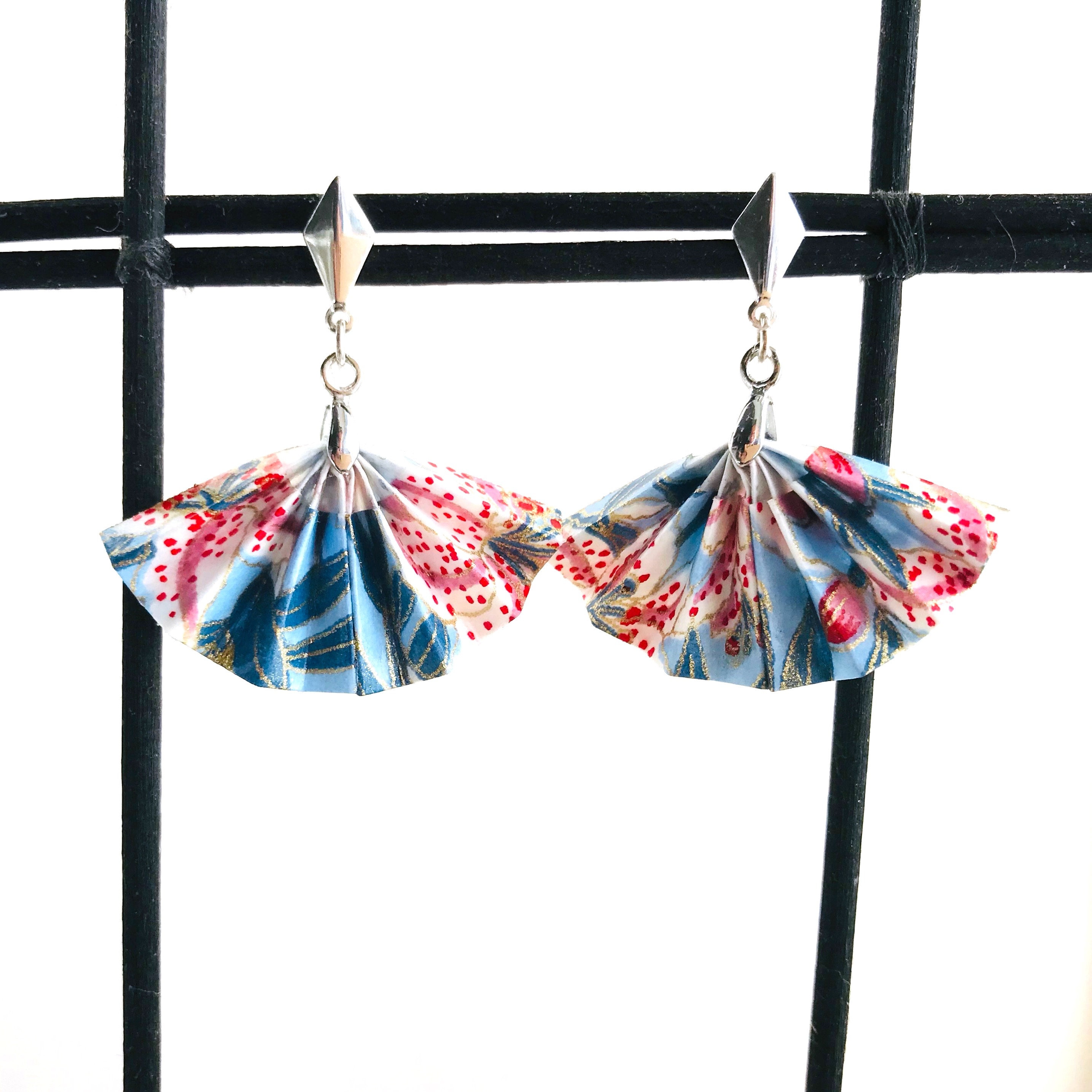 DIY Kit : Earrings Made of Colored Cardstock Paper Jewelry 