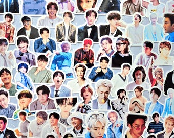 Zestaw błyszczących naklejek SUPER JUNIOR – idealny prezent dla fanów K-POP