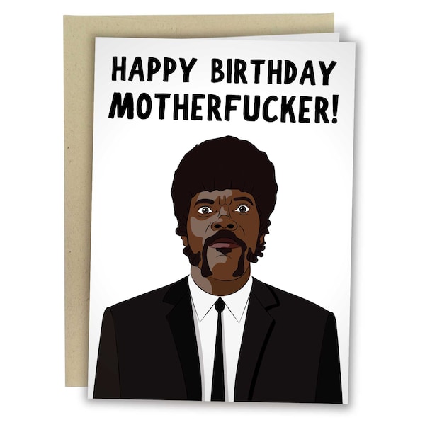 Happy Birthday Motherfucker, Funny Birthday Card, Rude Greeting Card, Meme Card For Best Friend, Sarcastic Birthday Gift For Brother, Sister