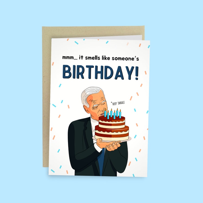 Funny Joe Biden Birthday Card Donald Trump Birthday card | Etsy