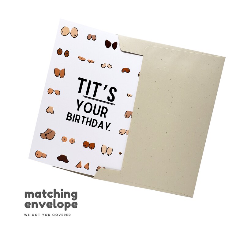 Funny Boobs Tit's Your Birthday Card Birthday card Funny | Etsy