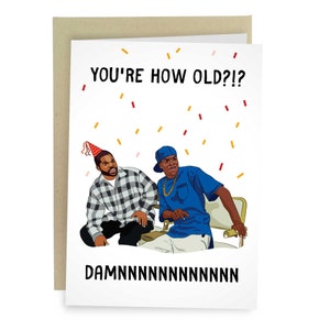 You're How Old Damn, Funny Birthday Card, Rude Card For Friend, Funny Greeting Card For Him, Birthday Gift For Her, Meme, Grandpa