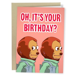 Side Eye Monkey Meme Postcard for Sale by SticksTooSlick