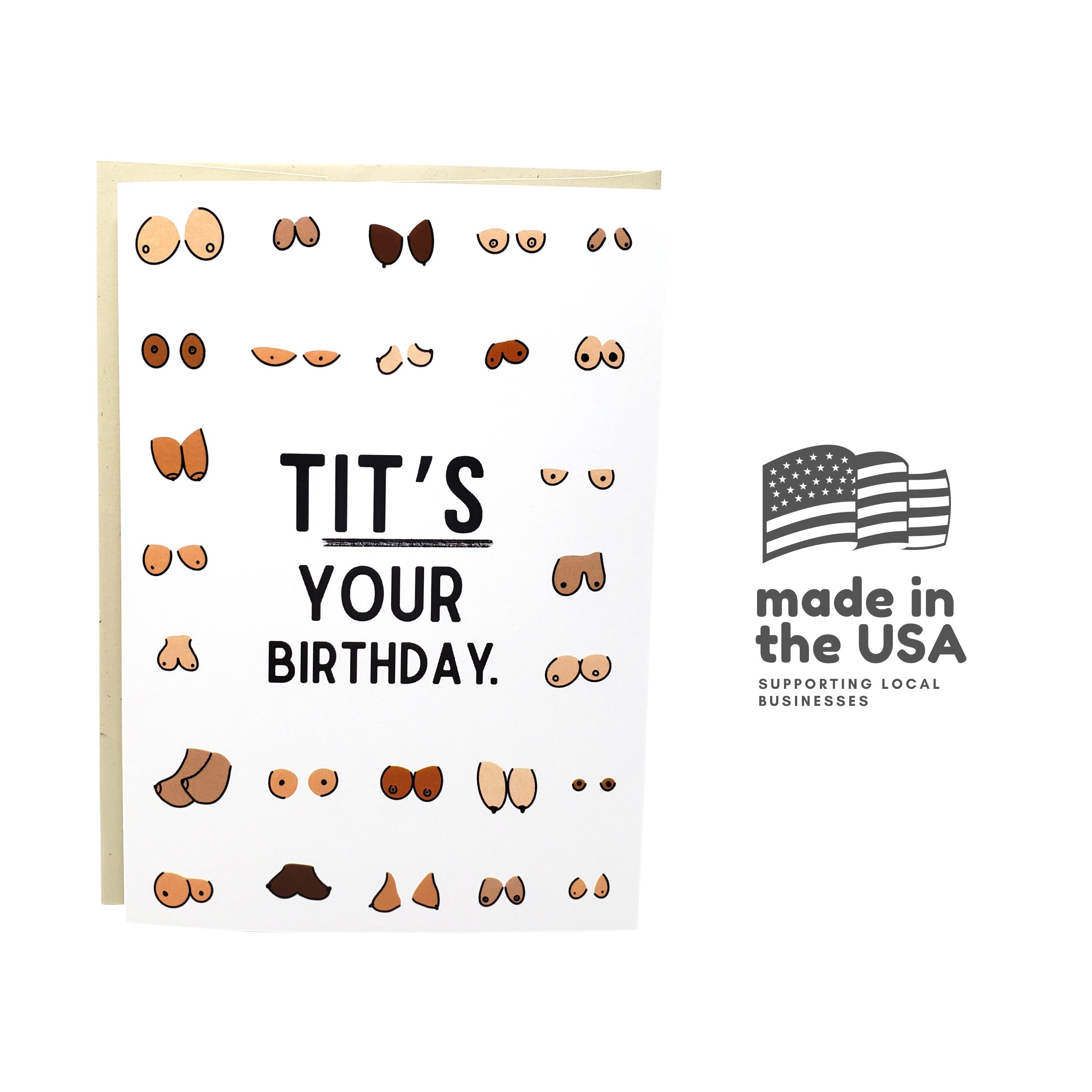 Funny Boobs Tit's Your Birthday Card Birthday card Funny Etsy