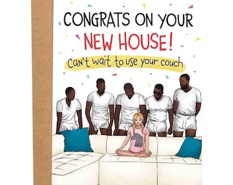 New House Funny New House Card, Housewarming Card For Friend, New Home Greeting Card, Gift For Moving Out, Congratulation Card, Congrats