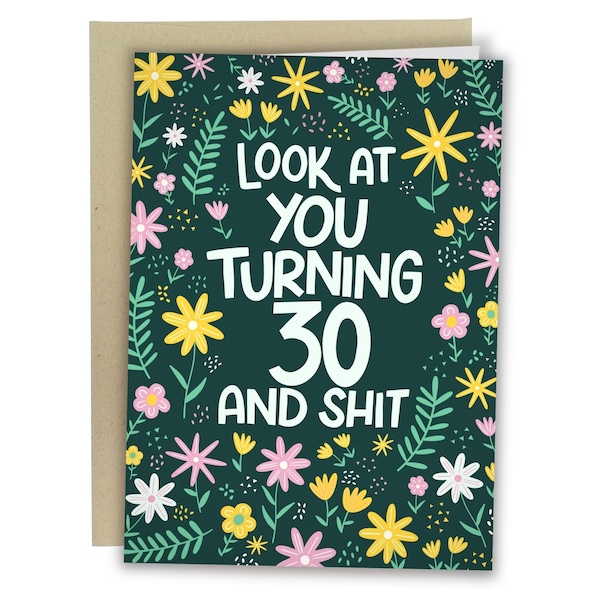 Funny 30th Birthday Greeting Cards - Etsy
