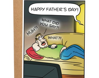 What Did You Say Funny Father's Day Card, Best Dad Ever Card, Naughty Greeting Card For Him, Rude Card, Snarky, Happy Father's Day
