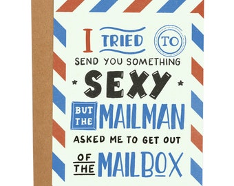 I Tried To Send You Something Sexy, Funny Anniversary Card, Rude Greetings Card, Valentine's Gift For Her, Birthday Naughty
