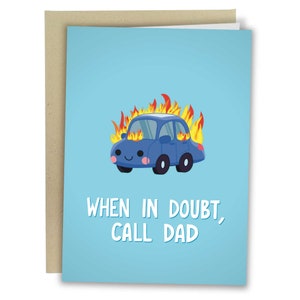 When In Doubt Call Dad, Funny Father's Day Card, Funny Greeting Card For Dad, Birthday Card From Son Daughter, Sassy Card For Daddy