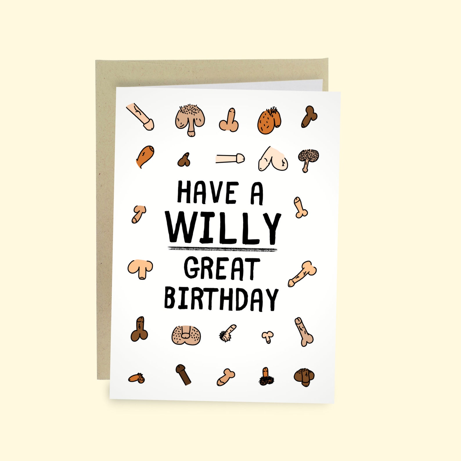 Funny Birthday Card Have A Willy Great Day Funny Card for Etsy