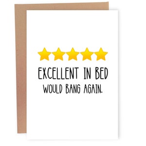 5-Star Rating Funny Birthday Card For Boyfriend, Funny Valentine's Day Card, Funny Anniversary Card For Him