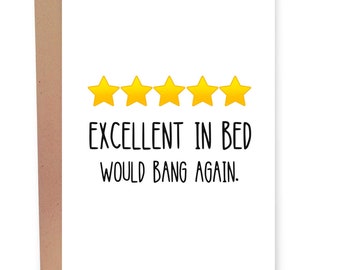 5-Star Rating Funny Birthday Card For Boyfriend, Funny Valentine's Day Card, Funny Anniversary Card For Him