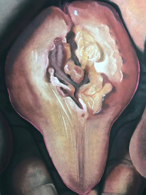 Artistic Print of "Uterus #3 (Lost)" by Nina Kestenbaum in Pastel...
