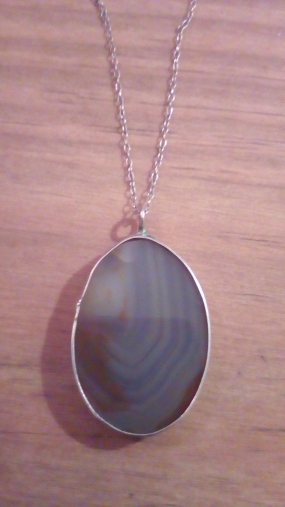 Agate silver sample slab