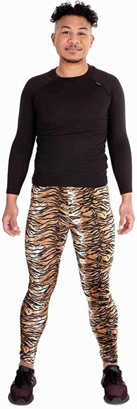 Velvet Tiger Print Men's Leggings 