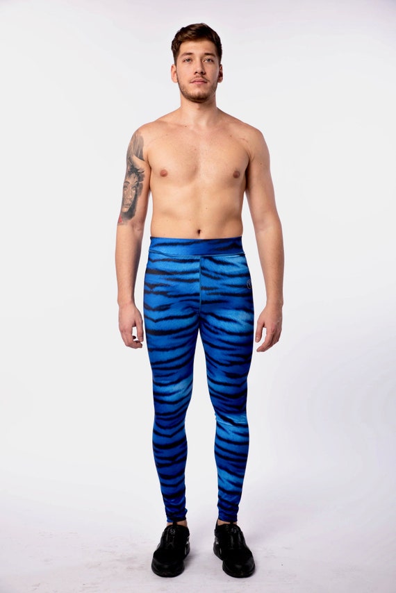Blue Tiger Shark Men's Leggings Double 