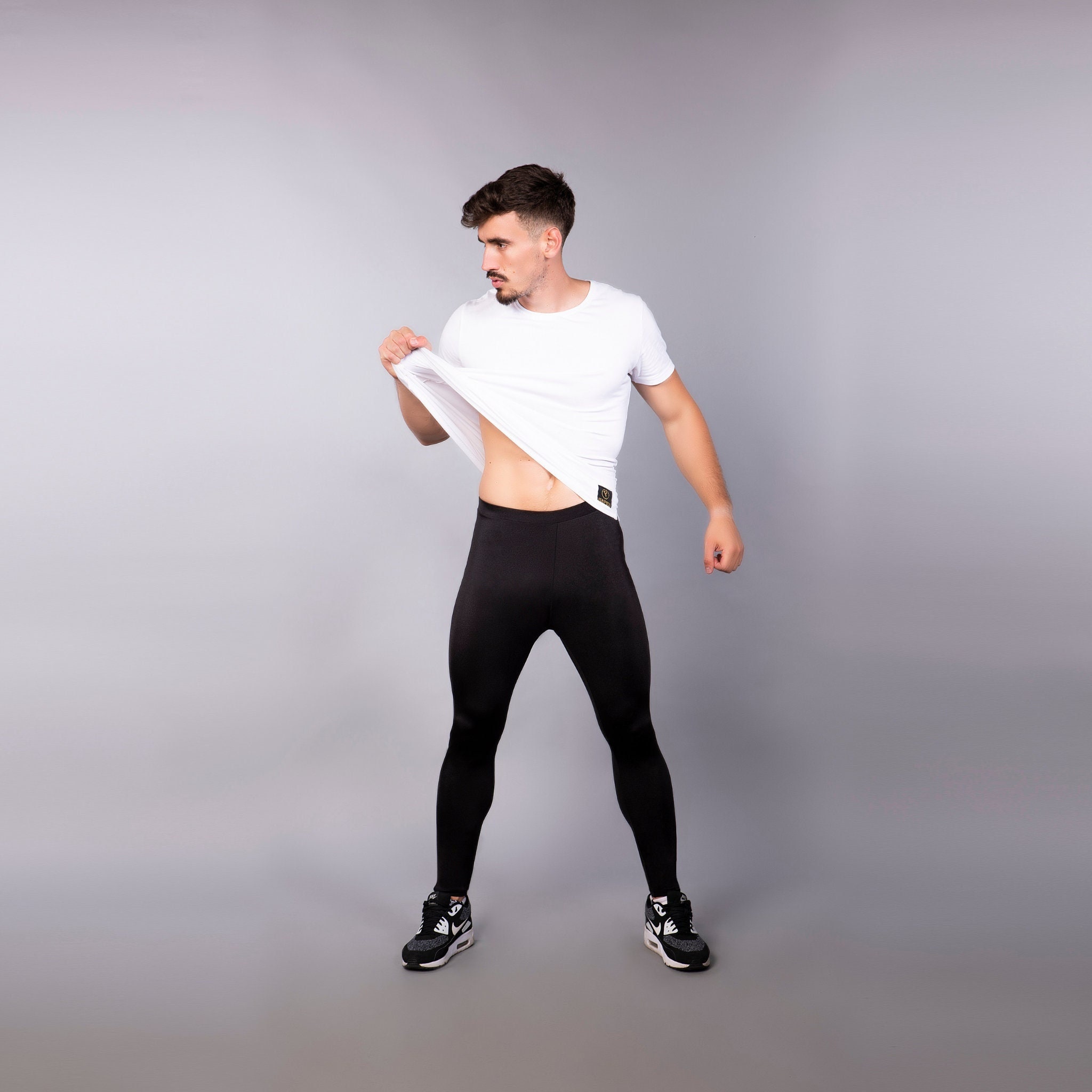 Men's Black Leggings Kapow Meggings 