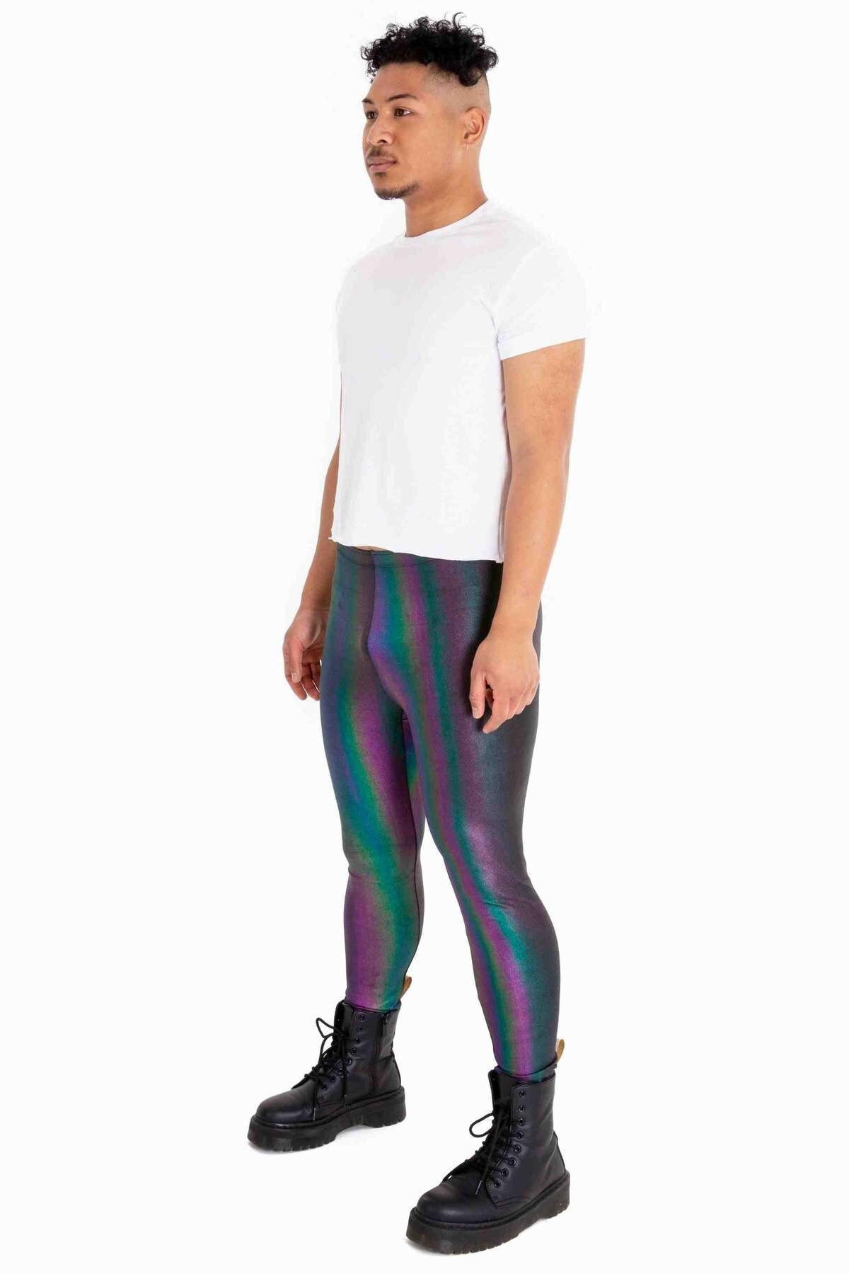 Rainbow Metallic Meggings 