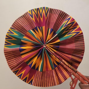 Best quality Fashionable African print Kente handheld fan