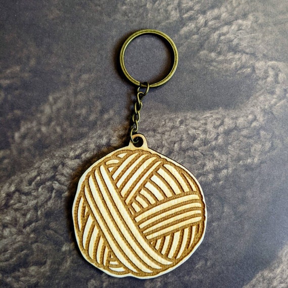 Yarn clearance ball keychain