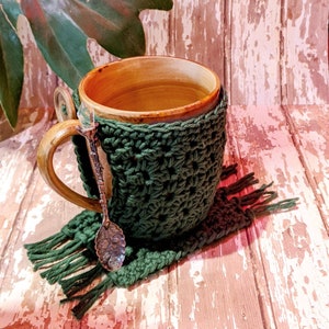 Crochet, coffee cup, mug cozy, ready to ship. image 1