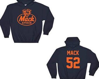 CHICAGO BEARS KHALIL MACK HOODIE HOODED SWEATER PRINTED ON GILDAN