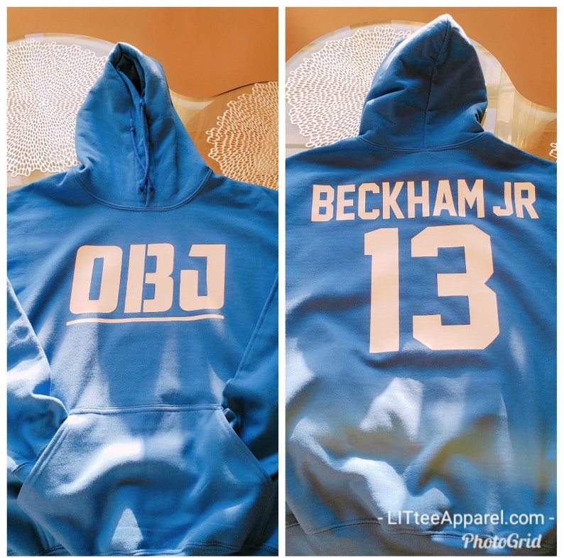 ODELL BECKHAM JR NY GIANTS JERSEY HOOD SWEATER COMBO HOODIE OBJ 13 /"O13J/" GILDAN