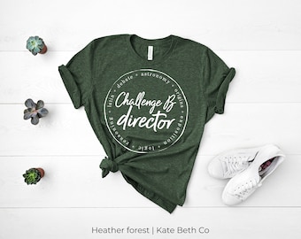 Thuisschoolshirt voor Challenge B Director | Cadeau docent klassieke gesprekken | T-shirt in retrostijl voor thuisonderwijs