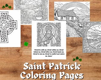 Páginas para colorear del Día de San Patricio / Descarga instantánea / Actividades para colorear imprimibles / Educación católica cristiana en casa
