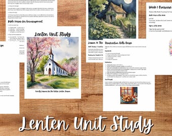 Unità di studio sulla Quaresima per bambini per l'intero periodo quaresimale/Programma di homeschooling cristiano e cattolico/Lezioni bibliche, attività e lavoretti