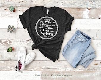Classical Conversations Latin 1 Shirt | Homeschool Director & Tutor Gift | John 1:1 Bible Verse T-Shirt