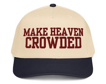 Cappello cristiano affollato "Make Heaven" / Cappello con croce ricamata / Cappello a 5 pannelli basato sulla fede / Regalo per l'evangelizzazione / Abbigliamento cristiano