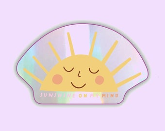 Sunshine on My Mind sticker - holographic effect
