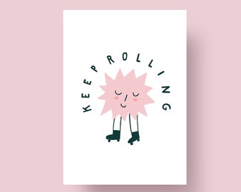 Postcard "Keep rolling", A6