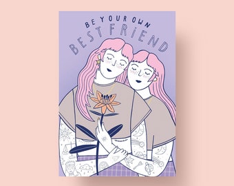 Postkarte "Be your own best friend", A6