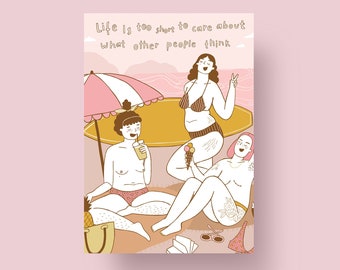 Life is too short about what other people think postcard