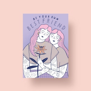 Cartolina "Sii il tuo migliore amico", A6