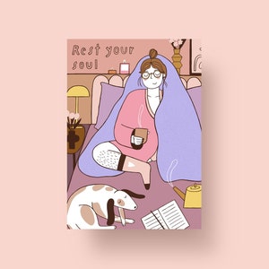 Carte postale "Repose ton âme", A6