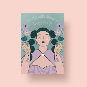 Carte postale "Soyez le personnage principal de votre vie", A6
