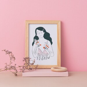 Carte postale "Prenez votre temps pour grandir", A6