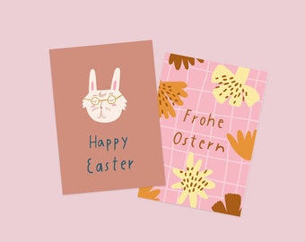 2 Digitale Postkarten Ostern – Printable