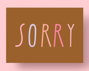 Postkarte &quot;Sorry&quot;, A6